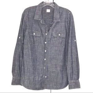 J CREW/THE PERFECT SHIRT/CHAMBRAY/SIZE LARGE
